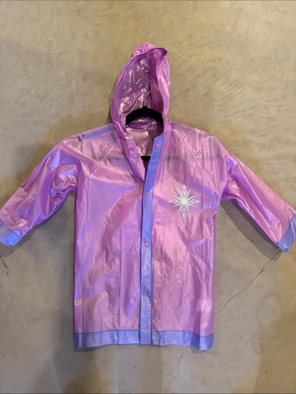 Disney Frozen Purple Kids Raincoat with Hood
